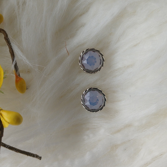 Brighton Jewelry - New Brighton Vintage Pink Gem Earrings With hearts on the sides